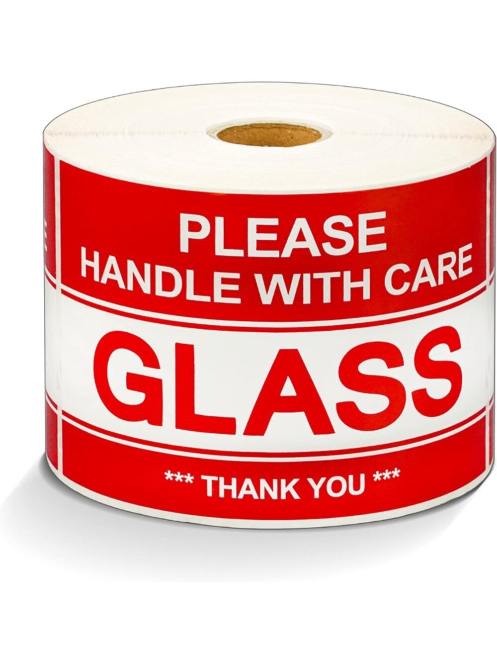 500 Count Glass Handle with Care Stickers - Thank You Labels for Shipping